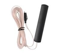 FUANA Antenne radio FM pour usage domestique, amplificateur de signal en cuivre pur de 3,2 m avec clip alligator, gain de 5 dB, 85-112 MHz, pour radios avec antenne télescopique, testeur électrique