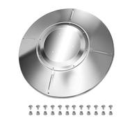 FUANA Bouclier réflecteur pour chauffage de terrasse : housse thermique en aluminium en forme de parapluie, résistant à la rouille pour pièce de rechange avec trous pré-percés, argent, kit de 13/19