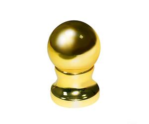 FUANA Boule de finition dorée pour mât de drapeau - Plastique ABS - Décoration de rechange pour extérieur de jardin et décoration d'intérieur, capuchon résistant aux intempéries 4,5 cm