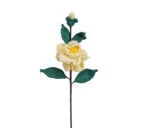 FUANA Bouquet de camélia tissé à la main : décoration robuste et facile d'entretien pour toutes les occasions