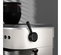 FUANA Bouton de levier de vapeur pour machine à café Barsetto BAE02 02S, poignée de rechange en alliage d'aluminium avec design sans démontage, 13 cm, argenté