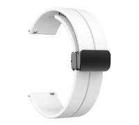FUANA Bracelet de rechange en silicone souple pour enregistreur vocal PLAUD NotePin AI, 20 mm, compatible avec Noir/Blanc/Gris/Bleu Blanc