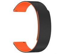 FUANA Bracelet de rechange magnétique en silicone compatible avec les appareils portables PLAUD NotePin AI Recorder (noir et orange)