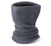 FUANA Cache-cou pour sports d'hiver, masque thermique pour cyclisme, ski, randonnée, cache-cou chaud et coupe-vent pour femmes, hommes, adolescents, 28 x 34,5 cm, kit de réparation de vélo noir, gris