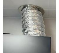 FUANA Cache-tuyau de cheminée en acier inoxydable 40-200 mm, résistant à la chaleur pour chaudières, protection décorative pour conduit de cheminée pour une utilisation durable en extérieur