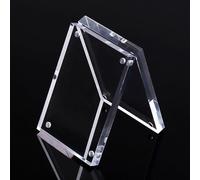 FUANA Cadre photo autoportant en acrylique transparent 5,5 x 8,2 cm, support de présentation haut, léger et résistant aux rayures, 5,5 x 8,2 cm, 7,5 x 10,5 cm