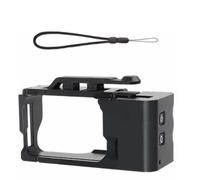 FUANA Cage de poignée en ABS pour Insta360 GO Ultra avec bouton d'obturation, support sécurisé anti-chute pour caméra d'action, compact 11,7 x 5,1 x 7 cm