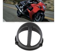 FUANA Capuchon de ventilateur en fibre de carbone pour moto et scooter - Convient pour moteurs à refroidissement par air de 50 cc/125 cc/150 cc, 13 cm de diamètre, plastique