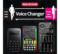 FUANA Changeur de voix portable pour s'amuser avec 8 effets sonores, design compact de 10 x 5,5 x 2 cm, matériau ABS, facile à utiliser pour les fêtes et les farces câble d'écouteurs
