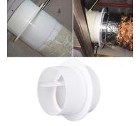 FUANA Clapet anti-retour pour ventilateur de salle de bain et cuisine, amortisseur en PVC pour tuyau rond de 80 mm, 100 mm, 110 mm, 120 mm, 150 mm, 200 mm, blanc