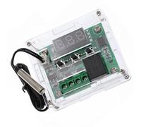 FUANA Commutateur de contrôle de température numérique pour module W1209, capteur thermostat de -50°C à 110°C avec boîtier acrylique, 12V DC