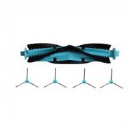 FUANA Compatible avec les brosses de rechange pour Monsga MS1 pour robot MAX pour aspirateur, pour brosse principale en forme de V et 4 brosses latérales, kit en nylon facile à installer pour nettoyer