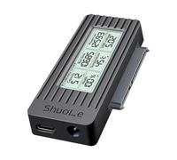 FUANA Convertisseur USB 3.1 vers SATA pour disque dur SSD 2,5 et 3,5 - Adaptateur externe 5 Gbps pour Windows et Mac - Boîtier en alliage d'aluminium - Câble pour écouteurs