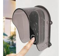 FUANA Coque de clavier de sonnette d'extérieur pour contrôle d'accès et serrures d'empreintes digitales, protection solaire imperméable en PC, 105 mm de large, serrure de porte marron/transparent