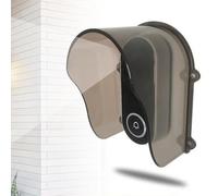 FUANA Coque de clavier de sonnette d'extérieur pour contrôle d'accès et serrures d'empreintes digitales, protection contre le soleil, 105 mm de large, serrure de porte marron/transparent