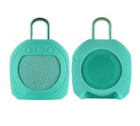 FUANA Coque de haut-parleur en silicone pour JBL Clip 3 - Résistante aux chocs - Étanche - Avec design en forme de clé pour un contrôle facile et une portabilité - Câble d'écouteurs 10,3 x 10,2 x 4,5