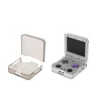 FUANA Coque de protection en PC pour Miyoo Flip V2, absorption des chocs et anti-rayures avec ajustement précis pour câble d'écouteur de console de jeu de 8,8 x 8,5 x 2,8 cm