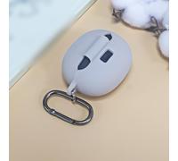 FUANA Coque de protection en silicone pour Baseus BC1, résistante aux rayures, design léger pour un transport facile, câble d'écouteurs noir et blanc cassé