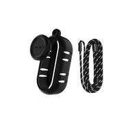 FUANA Coque de protection en silicone pour GO 3S avec système de dissipation de la chaleur, dos et côtés creux pour un meilleur refroidissement, cordon de serrage pour écouteurs Noir