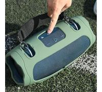 FUANA Coque en silicone pour JBL Xtreme 4 - Protection anti-poussière et antichoc avec ajustement personnalisé et bandoulière pour une utilisation en extérieur, câble d'écouteurs noir