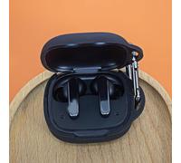 FUANA Coque souple en silicone pour Arctis GameBuds, 6,9 x 5,7 x 3,5 cm, avec porte-clés de protection, pour écouteurs de jeu, câble d'écouteurs noir