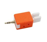 FUANA CW Key Double pagaie automatique avec pression de doigt réglable compatible avec les talkie-walkies QuanSheng K5/K6 et micrologiciel CEC, noir et orange