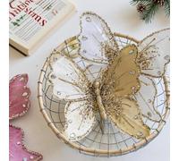 FUANA Décorations de Noël en forme de papillon avec clips