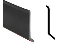 FUANA Déflecteur de pluie en caoutchouc noir avec angle biseauté de 135° pour fenêtres coulissantes et battantes, barrière d'étanchéité étanche aux intempéries 4,3 x 200 cm