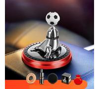 FUANA Diffuseur d'aromathérapie à énergie solaire pour voiture avec boule d'lion de mer, ABS et alliage d'aluminium monté sur tableau de bord, pour décoration intérieure de voiture, noir