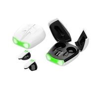 FUANA Écouteurs sans fil avec BT 5.3 et écran de batterie LED, étanchéité IPX4, chargement USB-C, pour X16PR0, design compact, câble d'écouteur noir