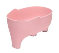 FUANA Elephant Panier égouttoir de cuisine multifonction pour fruits et légumes, panier de rangement en polypropylène, 10 x 14 x 22 cm, léger et facile à nettoyer, rose