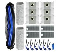 FUANA Ensemble complet d'accessoires pour aspirateur robot Yeedi pour M14 Plus, 1 brosse principale, 2 balais à rouleaux, 4 filtres HEPA, 6 brosses latérales, 6 sacs à poussière et 1 brosse de