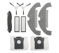 FUANA Ensemble d'accessoires pour aspirateur robot Dreame D10 Plus Gen 2RLD32GD avec rouleau principal, brosses de bord, filtres HEPA, chiffons et sacs