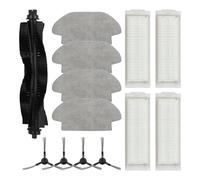 FUANA Ensemble d'accessoires pour aspirateur robot Everybot 3i, Karcher RCV 3, Haier Probot DTX avec brosse principale de rechange, brosses latérales, filtres HEPA et serpillères