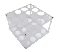 FUANA Étagère de rangement en vinyle acrylique avec design amovible pour 16 ou 32 rouleaux, support de papier cadeau transparent pour l'organisation de la salle d'artisanat A