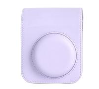 FUANA Étui de protection en cuir PU pour appareil photo Instax Mini 12 avec bandoulière, étui de protection pour appareil photo Mini 12 - Bleu violet