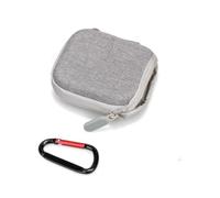 FUANA Étui de transport pour DJI Osmo-Nano, compact 9,6 x 8,6 x 3,9 cm, sac de rangement avec mousqueton, étui de protection en nylon pour caméra d'action et accessoires, gris/noir gris