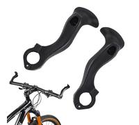 FUANA Extension de guidon de vélo allongée pour guidon de 22,2 mm, lueur fluorescente, composite en nylon léger, angle réglable, kit de réparation de vélo noir