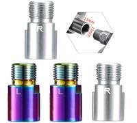 FUANA Extension de pédale de vélo de montagne 20 mm - Axe en acier au chrome-molybdène avec roulements légers - 50 g - Pour pédales filetées standard de 9/16" - Kit de réparation de vélo