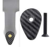 FUANA F12 Coque supérieure en fibre de carbone avec vis 52 x 36 mm pour guidon de vélo léger Noir