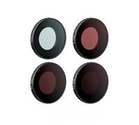 FUANA For Insta360 GO Lot de filtres ultra étanches ND8 + ND16 + ND32 + CPL pour caméra de sport, verre optique de qualité supérieure avec design compact, protection améliorée et installation facile