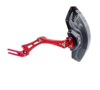 FUANA Garde-boue arrière en aluminium pour moto avec coque en plastique imprimé fibre de carbone, doré, 600 g pour rouge