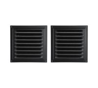 FUANA Grille d'aération anthracite pour grille d'aération en acier inoxydable 200 x 200 mm Système CVC Installation au plafond ou sur le mur latéral Blanc