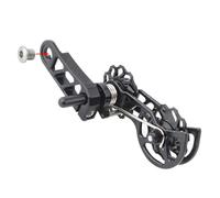 FUANA Guide de chaîne en alliage CNC pour VTT avec double roue en métal 11T pour compatibilité anti-chute - Kit de réparation de vélo noir, rose, vert, violet