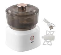 FUANA Hachoir électrique à ail pour oignon et viande - 13,5 x 10,2 cm, lame en acier inoxydable, ABS de qualité alimentaire, vert/blanc/marron, bol amovible facile à nettoyer