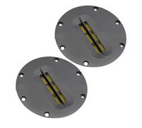FUANA Haut-parleurs tweeter ruban en aluminium de 10,2 cm 8 Ohm Son haute fidélité Système audio Home Cinéma Large gamme de fréquences Noir