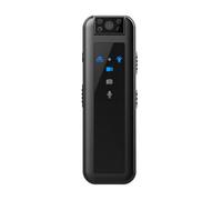FUANA HD1080P Mini caméra DV avec vision nocturne infrarouge, enregistreur de mouvement extérieur portable avec clip arrière pour vêtements - noir