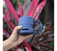 FUANA Housse de protection étanche en silicone pour haut-parleur Sony SRS-XB13, avec sangle amovible pour l'extérieur, accès aux boutons 3D, câble d'écouteurs noir