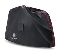 FUANA Housse de protection imperméable pour vélo en polyester 190D avec ourlet élastique et boucle de fixation, convient pour 110,5 x 196 cm, noir
