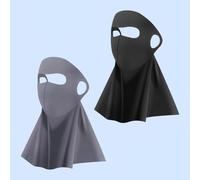 FUANA Housse de protection solaire pour le cyclisme en plein air, tissu de soie glacée respirant à séchage rapide, couverture intégrale avec trous d'aération, protection UV à 360° pour le visage et le